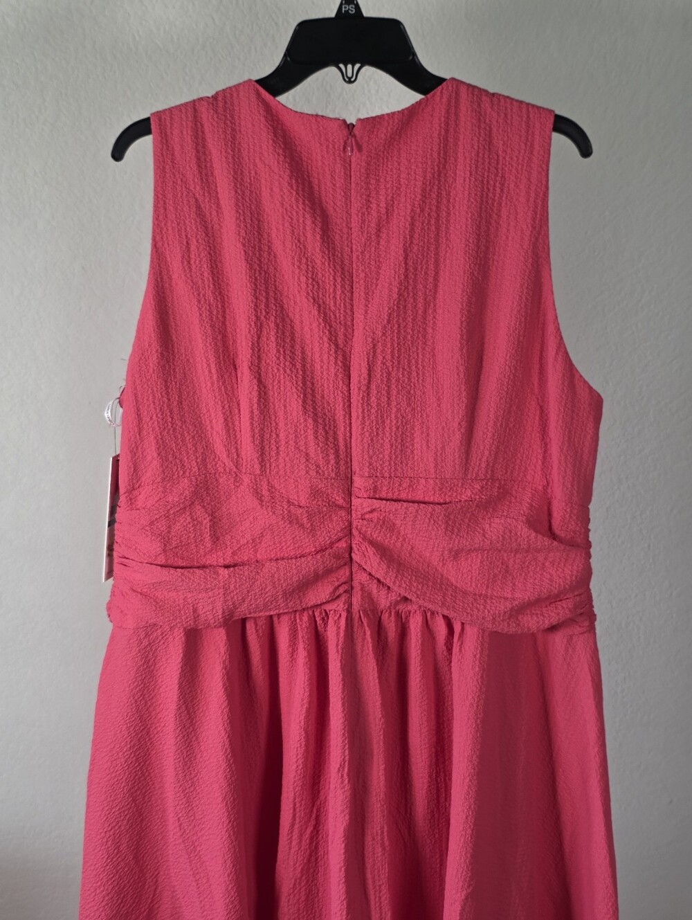Calvin Klein NWT Pink V Neck Twist Waist Midi Dress Size 6 $149 Cocktail - Picture 7 of 9